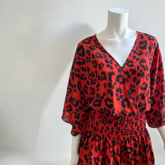 BUDDY LOVE Lennox Red Cheetah Print Mini Dress, size X-Small - Picture 12 of 13